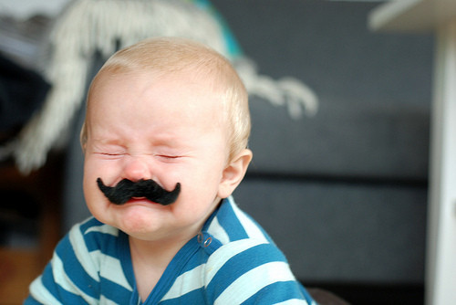 Mustaches-Baby-Crying-Sad-Face-Funny-Image